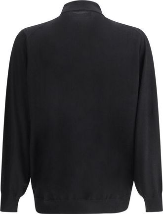 Brunello Cucinelli Mens Black Cashmere Dress Shirt
