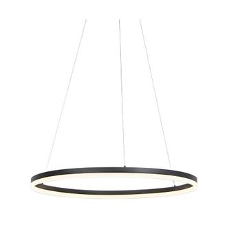 QAZQA Qazqa - Design Pendant Light Black 80 cm Incl. led 3-Step Dimmable - Anello