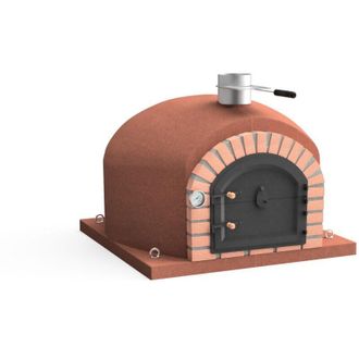 Movelar Horno De Le&ntilde;a Exterior De Obra Gran Can&aacute;ria (burdeos - 100 X 100 X 65 Cm) - Horno De Obra Tradicional Para Exteriores, Cocci&oacute;n Al Fuego, Aislado Con C