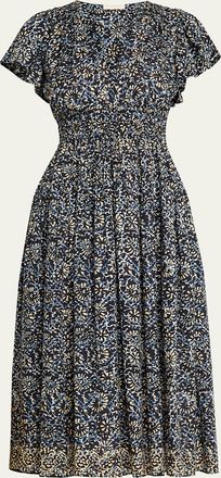 Ulla Johnson Lyria Printed Cotton Midi Dress