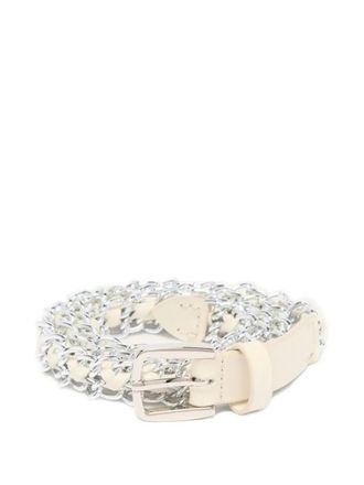 BA&SH Brooke belt - women - Bovine Leather/Metal - 85 - White