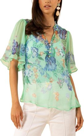 Hale Bob Hale Bob Noemi Short Sleeve Silk Top