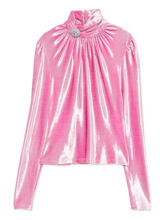 Paco Rabanne neck-embellishment top - Rosa