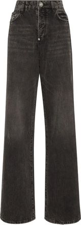 Philipp Plein Jeans con ricamo - Grigio