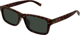 Gucci Green Rectangular Mens Sunglasses GG1986SA 002 57