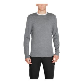 Calvin Klein Jeans Truien & Vesten, Heren, Grijs, XL, Wol, Gerecyclede Wol Crew Neck Sweater