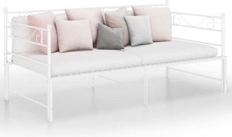 vidaXL Telaio Divano Letto Estraibile Bianco in Metallo 90x200 cm - Vidaxl