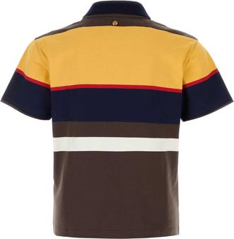 Versace Color-Block Cotton Polo - Yellow