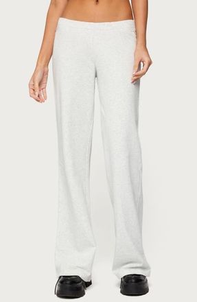 Edikted Briela Studded Star Patch Sweatpants in Gray-Melange at Nordstrom, Size X-Small