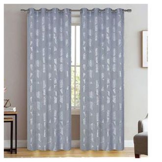 Trade Shop Trade Shop - Tenda Zabty Cuori Pannello Singolo 8 Borchie Porta Finestra Bastone 140x280 Cm