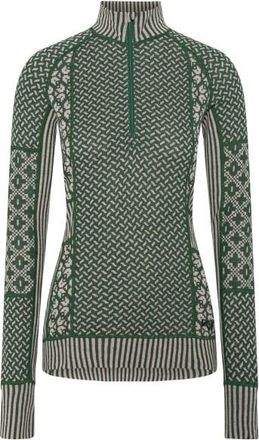 Kari Traa Smekker Half-Zip Merinounterwäsche für Damen | oliv