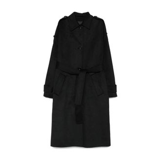 Liu Jo Belted Coats, female, Black, Size: 2XS Black Coats for Women