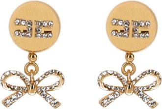 Elisabetta Franchi ORECCHINI PENDENTI CON FIOCCO ORO ELISABETTA FRANCHI