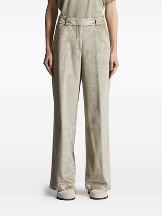 PESERICO Straight plooibroek - Groen