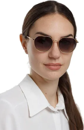 Zadig&Voltaire Unisex Sunglasses Shiny Rose Gold Metal Eyewear