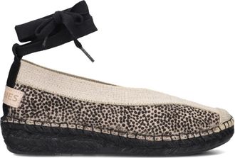 Shabbies Amsterdam Leren Espadrilles met Kimono Stijl - Dames - Ballerinas - Zwart - 43 EU - Leer - Schoenen