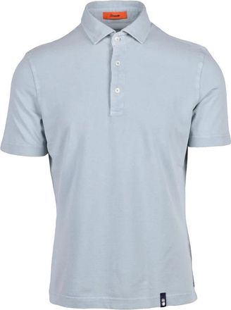 Drumohr Aquamarine Cotton Polo Shirt