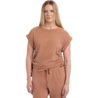 Wilt Round Neck Side Drawstrings Tee in Raw Umber at Nordstrom, Size X-Small