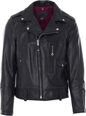 Schott NYC 568 Vandals Motorjack - Heren - Leren en Su&egrave;de Jassen - Zwart - XL - Leer - Jassen