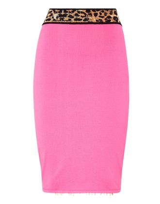 Philipp Plein Knit Skirt Leopard