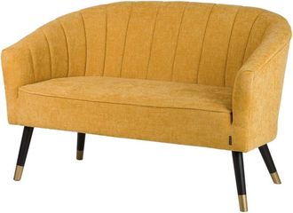 Adda Home Sofá amarillo de madera 129x72x80cm