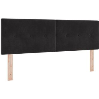 vidaXL Cabecero Montaje En La Pared Manual Negro 144 Cm Terciopelo Vidaxl