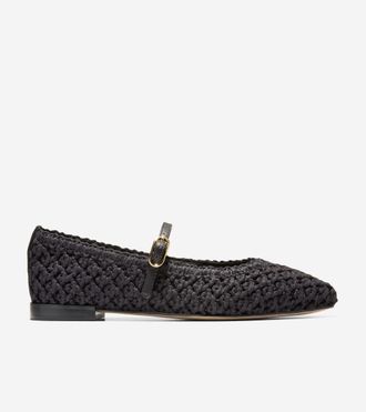 Cole Haan Womens Harlan Mary Jane Ballet Flats - Black Size 10.5