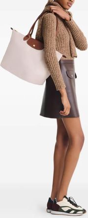 Longchamp Borsa a spalla Le Pliage grande - Toni neutri