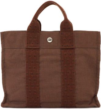 Herm&egrave;s Brown Canvas Tote Bag (Pre-Owned)