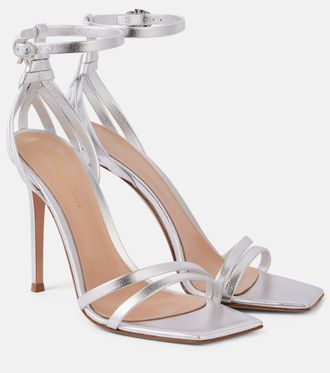 Gianvito Rossi 105 metallic leather sandals