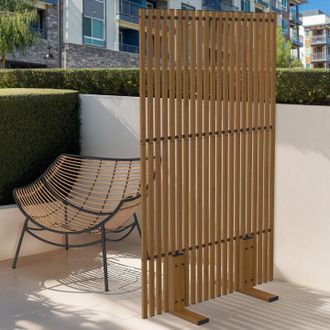 IDMarket Biombo Decorativo De Exterior, 80 X 150 Cm, Efecto Madera