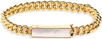 Madewell Mother-of-Pearl Bar Chain Bracelet in Mother Of Pearl at Nordstrom
