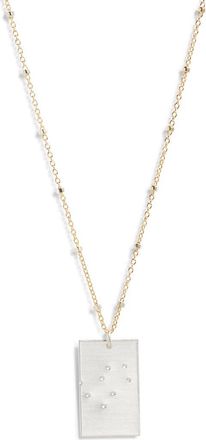 Set & Stones Zodiac Constellation Pendant Necklace in Silver - Gemini at Nordstrom