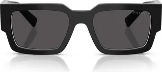 Prada Sunglasses Prb17 S 16 K08 Z Black Talc White/Dark Grey Men
