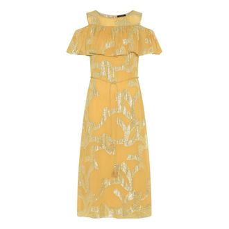 Bruuns Bazaar Ammandra BBZinnas Dress - Dames - Casual kleedjes - Geel - XL - Kleedjes