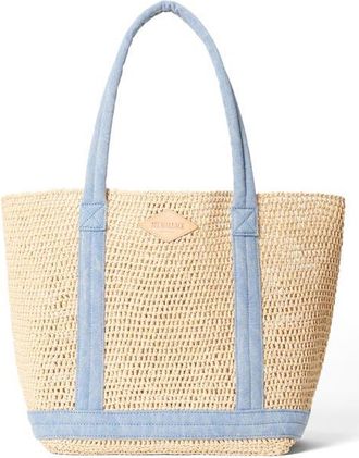 MZ Wallace Medium Crochet Tote in Crochet/true Light Denim at Nordstrom