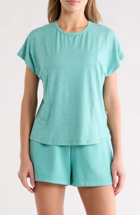 Marika Sonia Short Sleeve Top in Heather Agate Green at Nordstrom Rack, Size Large