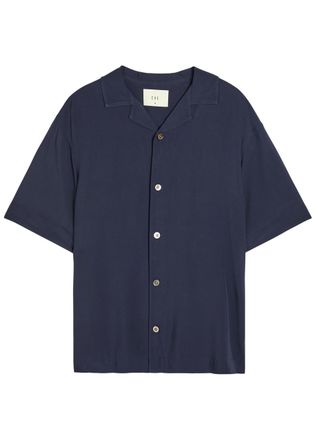 CH&Eacute; Studios Che Valbonne Woven Shirt - Navy - Xxl
