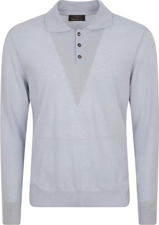 Zanone Tops, Heren, Grijs, L, Kasjmier, Flex Cashmere Polo