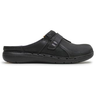 Clarks Un Loop Ease Leather Womens Comfort Shoes - Black - Size:UK 6.5