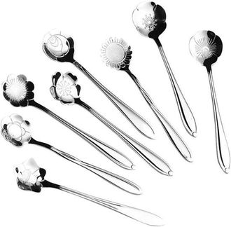 OEM Juego De 8 Piezas De Acero Inoxidable Con Cucharas Para Remover Caf&eacute; Y Postres, Utensilios De Cocina