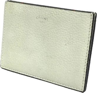 Celine Pre-owned Clutches, female, White, Size: ONE SIZE Pre-owned Leather home-office