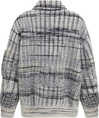 Missoni Womens Oversized Check Wool-Blend Bomber Jacket Light Tones-Wht Tones/wht