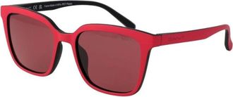 GANT Rode vierkante zonnebril met UV-bescherming - unisex - Zonnebrillen - Rood - ONE Size - Accessoires