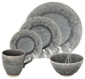 Costa Nova 30-teiliges Geschirr-Set Madeira - Grau