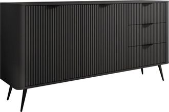 Mirjan24 Cómoda Versoe 101, Grafito, Con cajones y puertas, Número de cajones: 0, 82x164x38cm