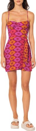 Maaji Eternal Sunset Marena Underwire Cover-Up Minidress in Dark Pink at Nordstrom, Size Medium