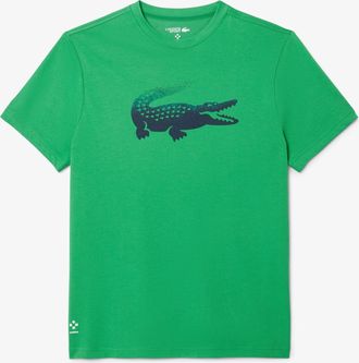 Lacoste Sport Mens Daniil Medvedev Tennis T-Shirt in Green Cotton - Size Medium