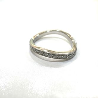 Chanel Silver Platinum 950 Band Ring (Pre-Owned)
