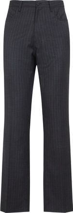 Balenciaga Gray Wool Tailored Pants-Uomo
